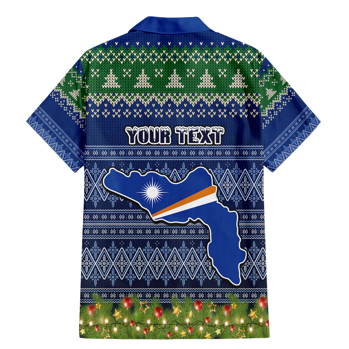 Personalised Marshall Islands Christmas Family Matching Mermaid Dress and Hawaiian Shirt Coat of Arms and Map Beautiful Merry Xmas Snowflake LT03 - Polynesian Pride