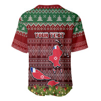 Personalised Wallis and Futuna Christmas Baseball Jersey Coat of Arms and Map Beautiful Merry Xmas Snowflake LT03 - Polynesian Pride