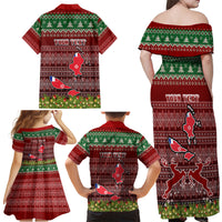 Personalised Wallis and Futuna Christmas Family Matching Off Shoulder Maxi Dress and Hawaiian Shirt Coat of Arms and Map Beautiful Merry Xmas Snowflake LT03 - Polynesian Pride