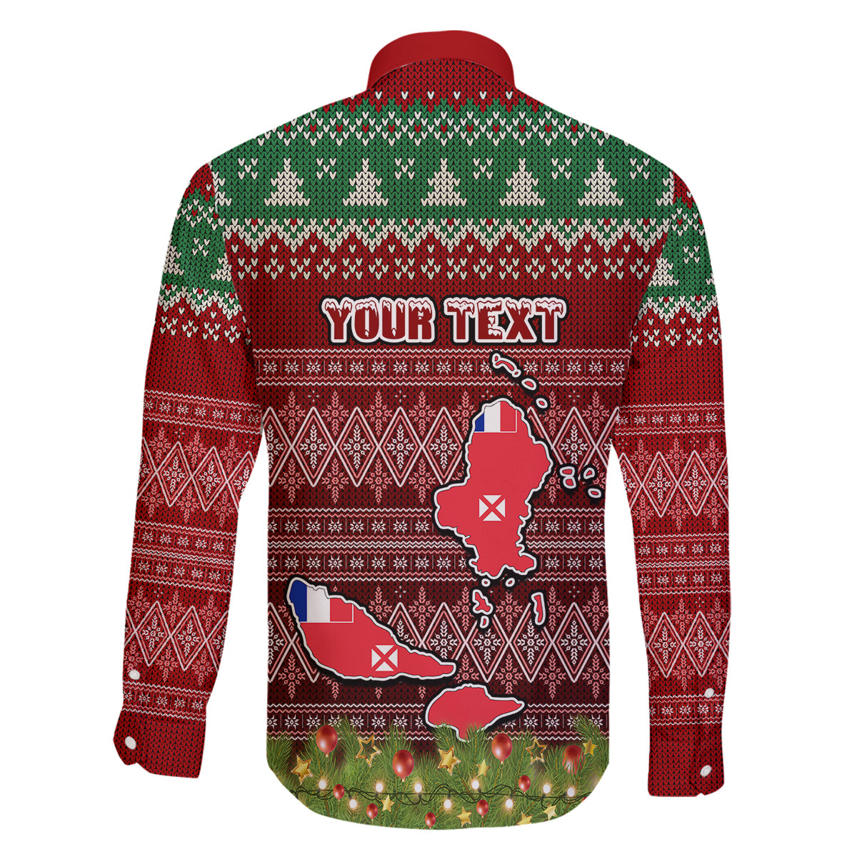 Personalised Wallis and Futuna Christmas Family Matching Puletasi Dress and Hawaiian Shirt Coat of Arms and Map Beautiful Merry Xmas Snowflake LT03 - Polynesian Pride