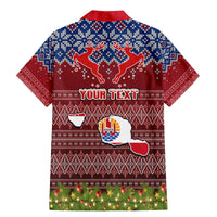 Personalised French Polynesia Christmas Family Matching Mermaid Dress and Hawaiian Shirt Coat of Arms and Map Beautiful Merry Xmas Snowflake LT03 - Polynesian Pride