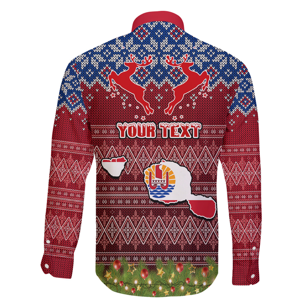 Personalised French Polynesia Christmas Family Matching Off Shoulder Short Dress and Hawaiian Shirt Coat of Arms and Map Beautiful Merry Xmas Snowflake LT03 - Polynesian Pride