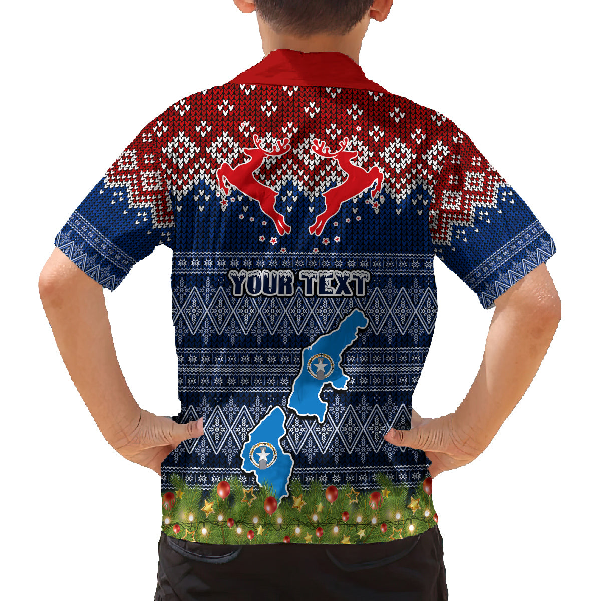 Personalised Northern Mariana Islands Christmas Family Matching Off Shoulder Maxi Dress and Hawaiian Shirt Coat of Arms and Map Beautiful Merry Xmas Snowflake LT03 - Polynesian Pride