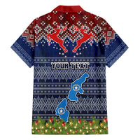 Personalised Northern Mariana Islands Christmas Family Matching Tank Maxi Dress and Hawaiian Shirt Coat of Arms and Map Beautiful Merry Xmas Snowflake LT03 - Polynesian Pride