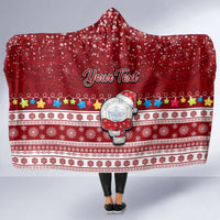 Personalised Palau Christmas Hooded Blanket Snowman and Palau Coat of Arms Maori Tribal Xmas Style LT03 - Polynesian Pride