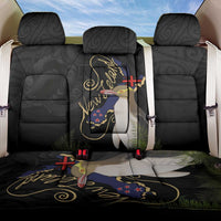 New Zealand Hoiho Back Car Seat Cover Maori Art Tattoo and Silver Fern LT03 One Size Black - Polynesian Pride