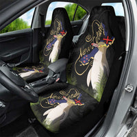 New Zealand Hoiho Car Seat Cover Maori Art Tattoo and Silver Fern LT03 - Polynesian Pride