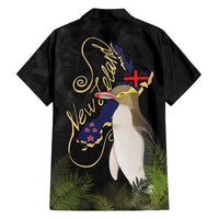 New Zealand Hoiho Family Matching Long Sleeve Bodycon Dress and Hawaiian Shirt Maori Art Tattoo and Silver Fern LT03 - Polynesian Pride