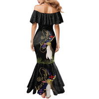 New Zealand Hoiho Family Matching Mermaid Dress and Hawaiian Shirt Maori Art Tattoo and Silver Fern LT03 - Polynesian Pride