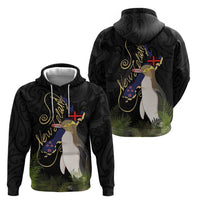New Zealand Hoiho Hoodie Maori Art Tattoo and Silver Fern LT03 - Polynesian Pride