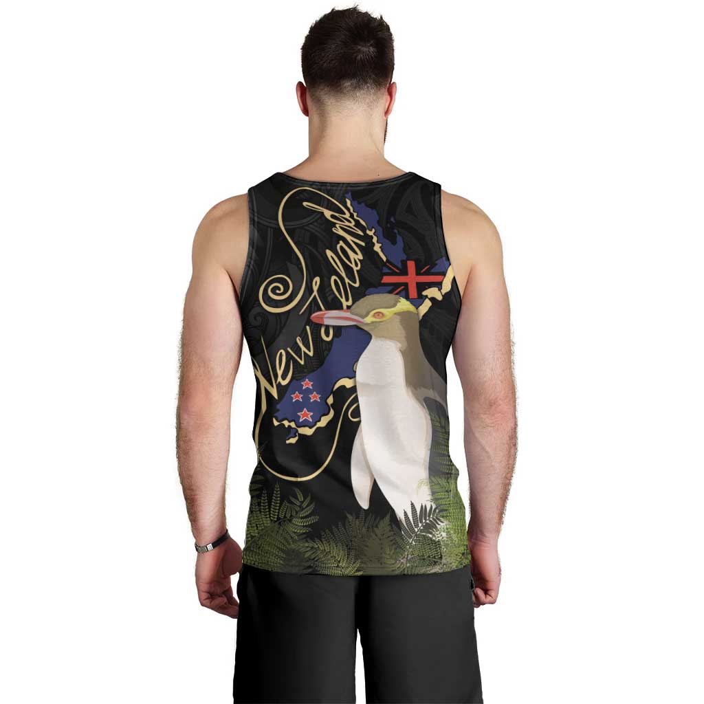 New Zealand Hoiho Men Tank Top Maori Art Tattoo and Silver Fern LT03 - Polynesian Pride