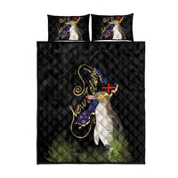 New Zealand Hoiho Quilt Bed Set Maori Art Tattoo and Silver Fern LT03 - Polynesian Pride