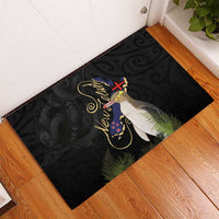 New Zealand Hoiho Rubber Doormat Maori Art Tattoo and Silver Fern LT03 - Polynesian Pride