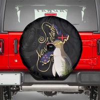New Zealand Hoiho Spare Tire Cover Maori Art Tattoo and Silver Fern LT03 - Polynesian Pride