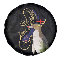 New Zealand Hoiho Spare Tire Cover Maori Art Tattoo and Silver Fern LT03 - Polynesian Pride