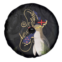 New Zealand Hoiho Spare Tire Cover Maori Art Tattoo and Silver Fern LT03 - Polynesian Pride