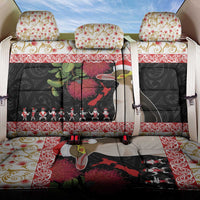 New Zealand Merry Christmas Back Car Seat Cover Hoiho Xmas - Haka Dance and Pohutukawa LT03 One Size White - Polynesian Pride