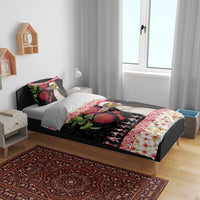 New Zealand Merry Christmas Bedding Set Hoiho Xmas - Haka Dance and Pohutukawa LT03 - Polynesian Pride