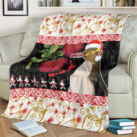 New Zealand Merry Christmas Blanket Hoiho Xmas - Haka Dance and Pohutukawa LT03 - Polynesian Pride