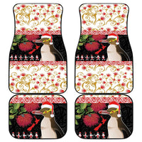New Zealand Merry Christmas Car Mats Hoiho Xmas - Haka Dance and Pohutukawa LT03 - Polynesian Pride