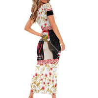 New Zealand Merry Christmas Family Matching Short Sleeve Bodycon Dress and Hawaiian Shirt Hoiho Xmas - Haka Dance and Pohutukawa LT03 - Polynesian Pride