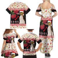 New Zealand Merry Christmas Family Matching Summer Maxi Dress and Hawaiian Shirt Hoiho Xmas - Haka Dance and Pohutukawa LT03 - Polynesian Pride