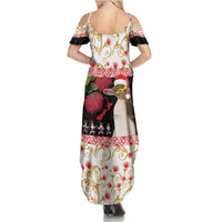 New Zealand Merry Christmas Family Matching Summer Maxi Dress and Hawaiian Shirt Hoiho Xmas - Haka Dance and Pohutukawa LT03 - Polynesian Pride