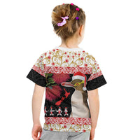 New Zealand Merry Christmas Kid T Shirt Hoiho Xmas - Haka Dance and Pohutukawa LT03 - Polynesian Pride
