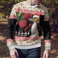 New Zealand Merry Christmas Ugly Christmas Sweater Hoiho Xmas - Haka Dance and Pohutukawa LT03 - Polynesian Pride