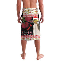 New Zealand Merry Christmas Lavalava Hoiho Xmas - Haka Dance and Pohutukawa LT03 - Polynesian Pride