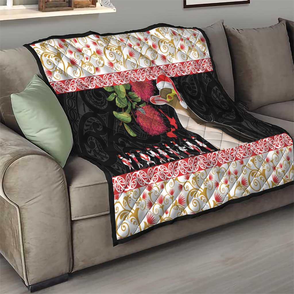 New Zealand Merry Christmas Quilt Hoiho Xmas - Haka Dance and Pohutukawa LT03 - Polynesian Pride