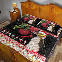 New Zealand Merry Christmas Quilt Bed Set Hoiho Xmas - Haka Dance and Pohutukawa LT03 - Polynesian Pride