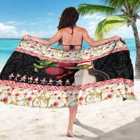 New Zealand Merry Christmas Sarong Hoiho Xmas - Haka Dance and Pohutukawa LT03 - Polynesian Pride