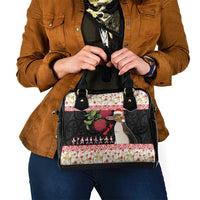 New Zealand Merry Christmas Shoulder Handbag Hoiho Xmas - Haka Dance and Pohutukawa LT03 - Polynesian Pride