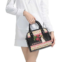 New Zealand Merry Christmas Shoulder Handbag Hoiho Xmas - Haka Dance and Pohutukawa LT03 - Polynesian Pride