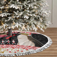 New Zealand Merry Christmas Tree Skirt Hoiho Xmas - Haka Dance and Pohutukawa LT03 - Polynesian Pride