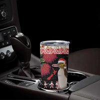 New Zealand Merry Christmas Tumbler Cup Hoiho Xmas - Haka Dance and Pohutukawa LT03 - Polynesian Pride