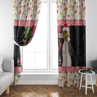 New Zealand Merry Christmas Window Curtain Hoiho Xmas - Haka Dance and Pohutukawa LT03 - Polynesian Pride
