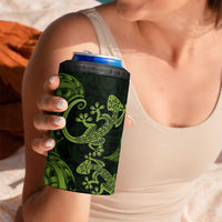 New Zealand Gecko Maori Art Tattoo 4 in 1 Can Cooler Tumbler LT03 - Polynesian Pride