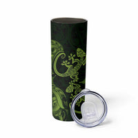 New Zealand Gecko Maori Art Tattoo Skinny Tumbler LT03 - Polynesian Pride