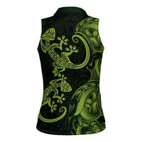New Zealand Gecko Maori Art Tattoo Women Sleeveless Polo Shirt LT03 - Polynesian Pride