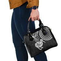 Personalised New Zealand Shoulder Handbag Stylized Kiwi Bird Tattoo Mix Koru Circle and Maori Ethnic Vibe LT03 - Polynesian Pride