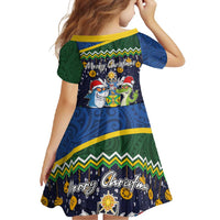 Funny Crocodile and Shark Solomon Islands Christmas Family Matching Mermaid Dress and Hawaiian Shirt with National Seal Melanesian Pattern LT03 - Polynesian Pride