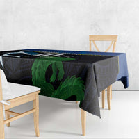 Custom Solomon Islands Rugby Tablecloth Arty Shark and Crocodile Solomon Islands National Emblems LT03 - Polynesian Pride