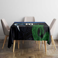 Custom Solomon Islands Rugby Tablecloth Arty Shark and Crocodile Solomon Islands National Emblems LT03 - Polynesian Pride