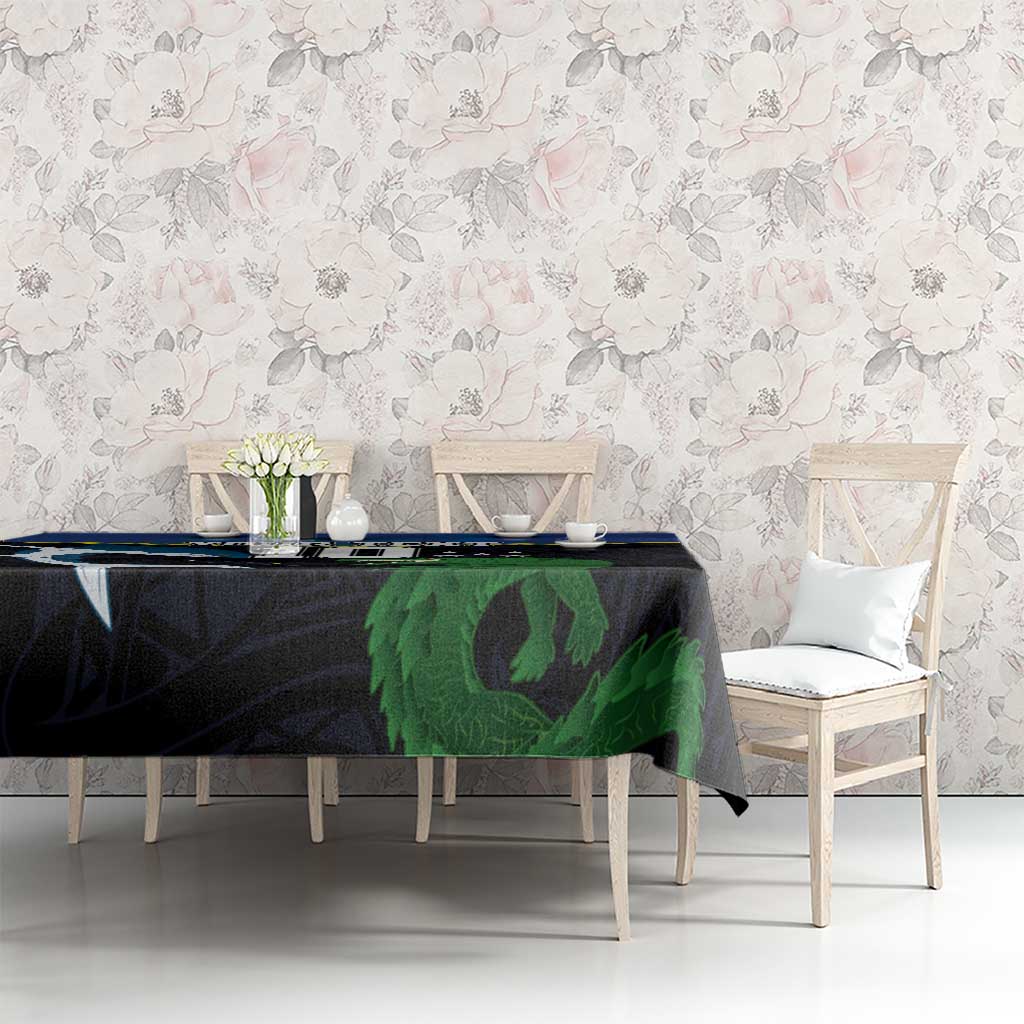 Custom Solomon Islands Rugby Tablecloth Arty Shark and Crocodile Solomon Islands National Emblems LT03 - Polynesian Pride