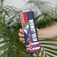 Honolulu Running 2024 Skinny Tumbler Marathon Competition Hula Runner and Kakau Art Tattoo LT03 - Polynesian Pride