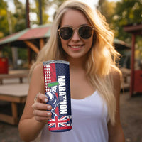 Honolulu Running 2024 Skinny Tumbler Marathon Competition Hula Runner and Kakau Art Tattoo LT03 - Polynesian Pride