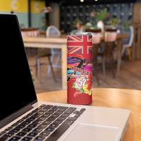 Honolulu Anniversary 52nd Running Skinny Tumbler Marathon Competition Kakau Pattern Red Color LT03 - Polynesian Pride