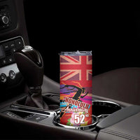 Honolulu Anniversary 52nd Running Skinny Tumbler Marathon Competition Kakau Pattern Red Color LT03 - Polynesian Pride